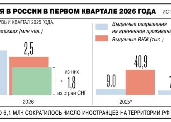 Число иностранцев в России уменьшилось на 700 тысяч