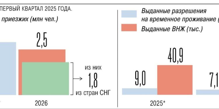 Число иностранцев в России уменьшилось на 700 тысяч