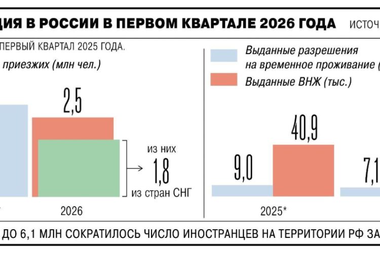 Число иностранцев в России уменьшилось на 700 тысяч