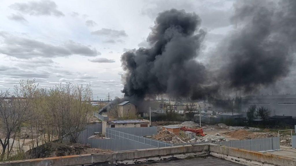 Пожар вблизи Рязаньпромбурвод произошел после взрыва