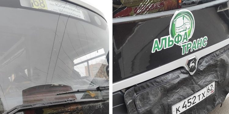 В центре Рязани столкнулись два автобуса