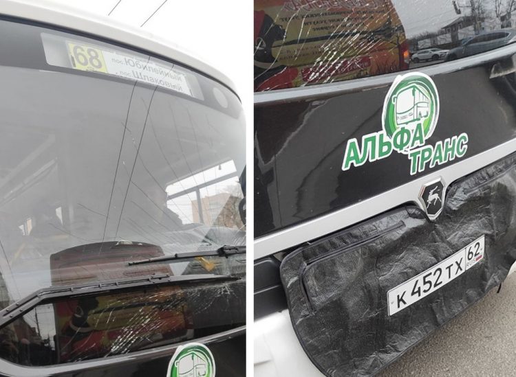 В центре Рязани столкнулись два автобуса