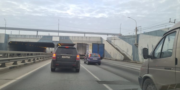 На выезде из Рязани 9 ноября образовалась пробка