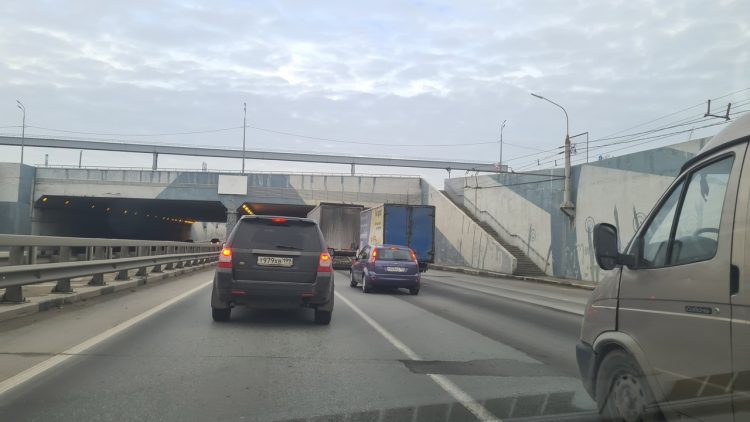 На выезде из Рязани 9 ноября образовалась пробка