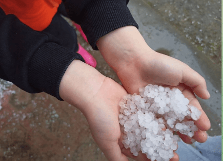 В Рыбновском районе выпал крупный град