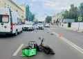 Курьер погиб в центре Рязани после наезда легковушки