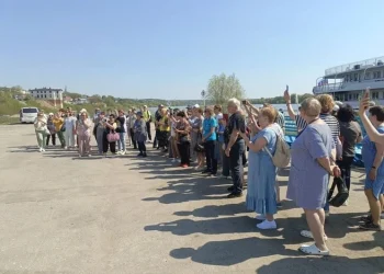 Первый круизный теплоход «Бородино» прибыл в Касимов