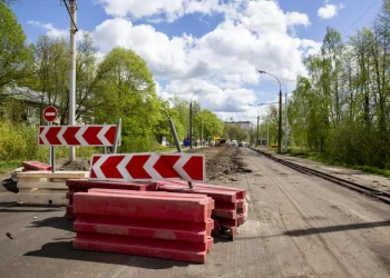 В Рязани перекрыли улицу Ломоносова из-за ремонта