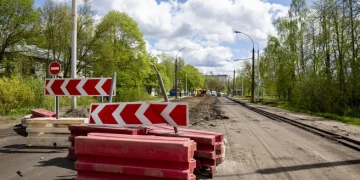 В Рязани перекрыли улицу Ломоносова из-за ремонта