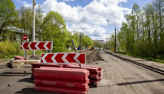 В Рязани перекрыли улицу Ломоносова из-за ремонта