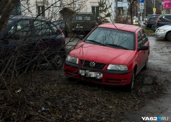 За месяц почти 600 рязанских водителей оштрафованы за парковку на газонах