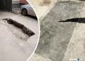 В Рязани заасфальтировали яму после провала автомобиля