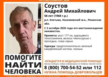 58-летний мужчина нуждается в медпомощи, его ищут в Рязанской области