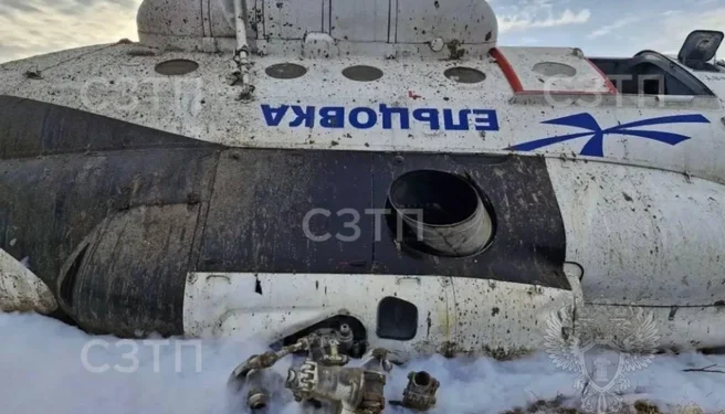 Вертолет завалился на бок и травмировал десять человек