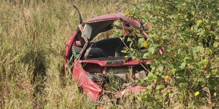 В Ухоловском районе при опрокидывании автомобиля погиб 54-летний водитель