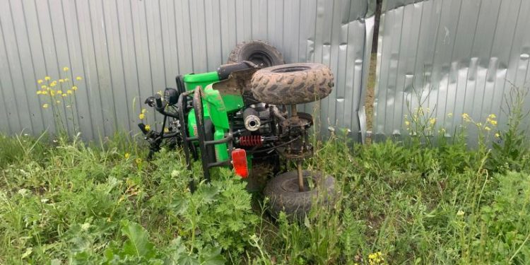 В Спасском районе 9-летний водитель квадроцикла улетел в кювет