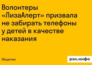 Волонтеры «ЛизаАлерт» призвали не забирать телефоны у детей
