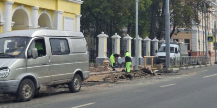 В Рязани началось обустройство перехода между Верхним и Нижним горпарками
