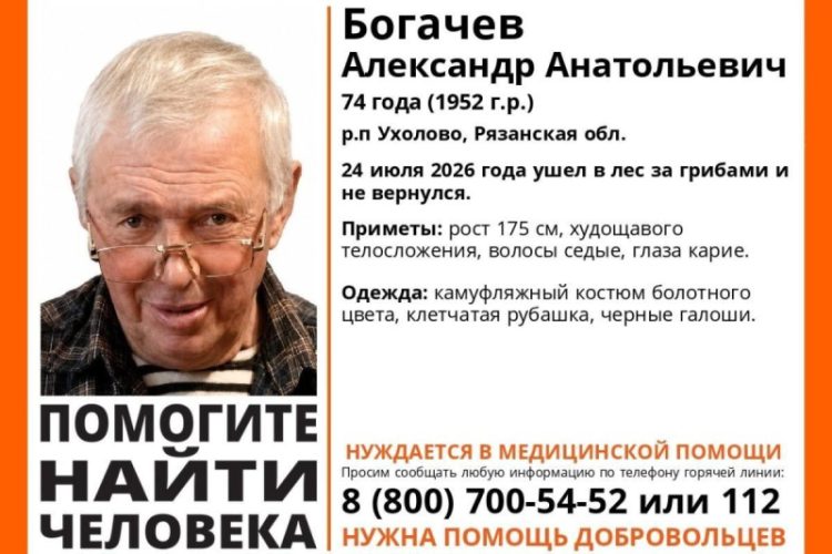 В Рязанской области пенсионер ушел в лес за грибами и пропал