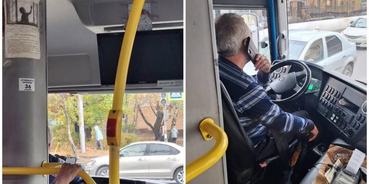 Рязанцев возмутил «залипающий в телефоне» водитель маршрутки №49