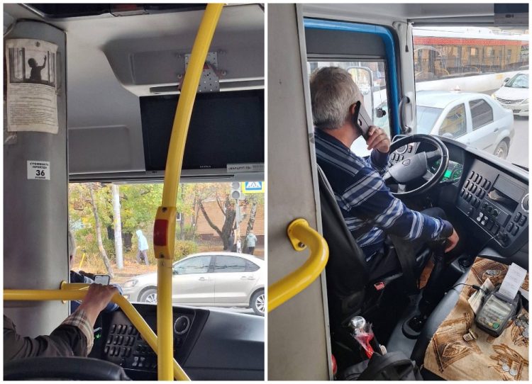 Рязанцев возмутил "залипающий в телефоне" водитель маршрутки №49