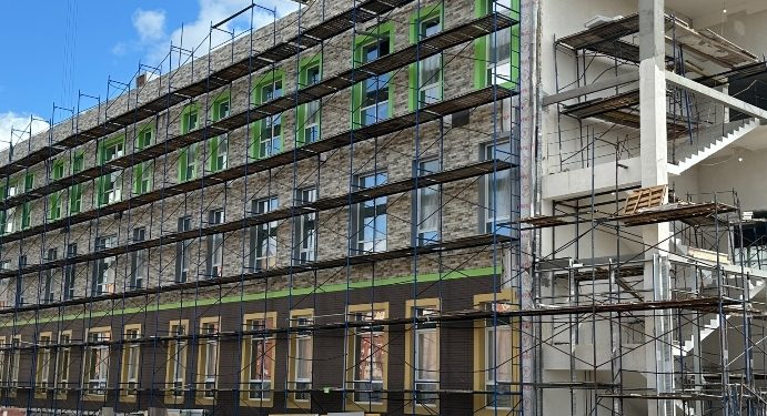 Готовность новой школы в рязанском Семчине составляет 50,6%