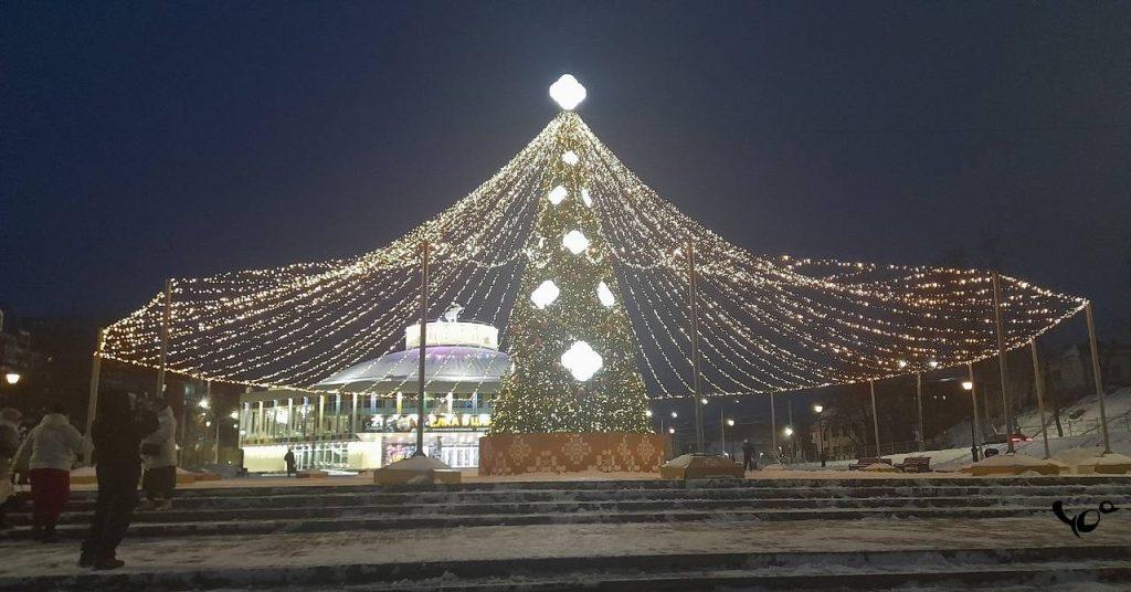 Фоторепортаж: рязанский Лыбедский бульвар преобразился к Новому году