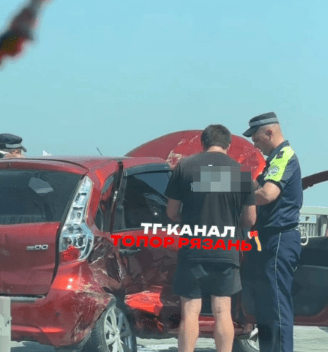 На Солотчинском шоссе произошла еще одна авария