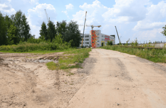 К рязанской школе в Олимпийском городке начали строить дорогу