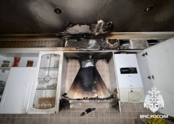 В рязанской многоэтажке загорелась кухня В рязанской многоэтажке загорелась кухня