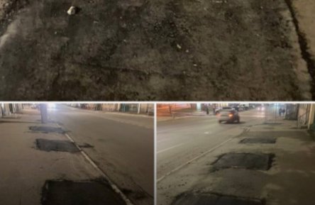 На улице Горького места для высадки деревьев заасфальтировали