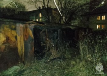 В Рязани загорелся блок хозпостроек