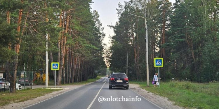 В рязанской Солотче появился новый пешеходный переход В рязанской Солотче появился новый пешеходный переход
