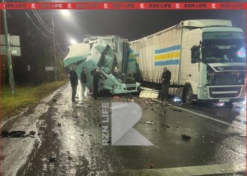 На Восточном промузле в Рязани произошло ДТП с двумя большегрузами На Восточном промузле в Рязани произошло ДТП с двумя большегрузами