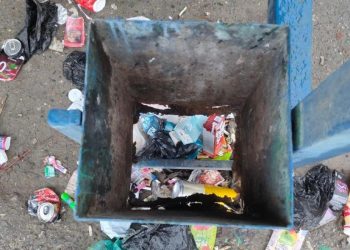 В рязанском Дядькове засняли урну без дна В рязанском Дядькове засняли урну без дна