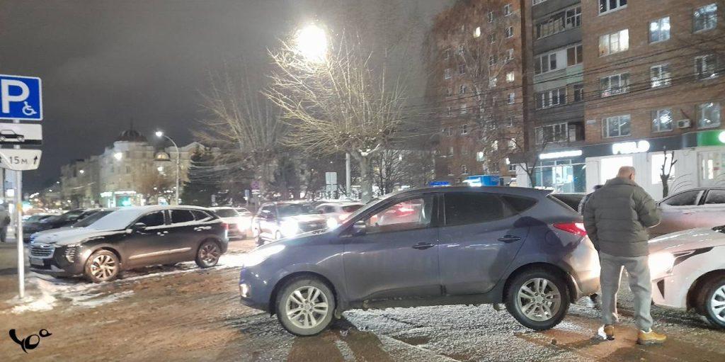 В центре Рязани образовалась пробка из-за ДТП