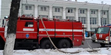 В здании на Соборной — пожар