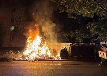 В Московском районе неизвестные подожгли контейнерную площадку В Московском районе неизвестные подожгли контейнерную площадку