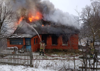 В Старожиловском районе горел кирпичный жилой дом В Старожиловском районе горел кирпичный жилой дом