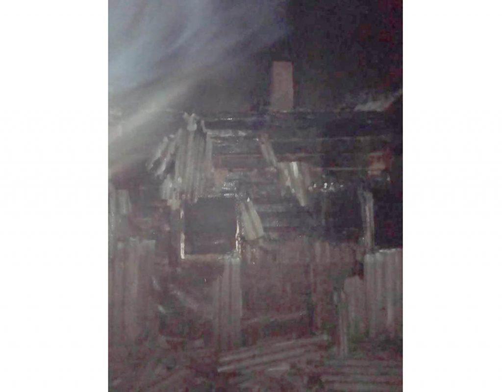 В Сараевском районе сгорела баня