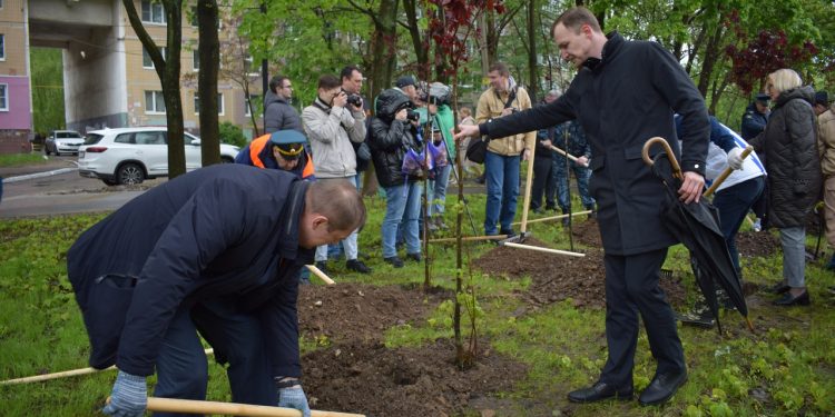 Рязанцы высадили 49 деревьев в память о героях Великой Отечественной войны
