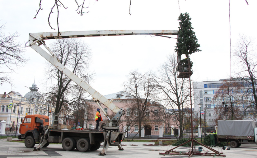 В Рязани установят 40 новогодних елей