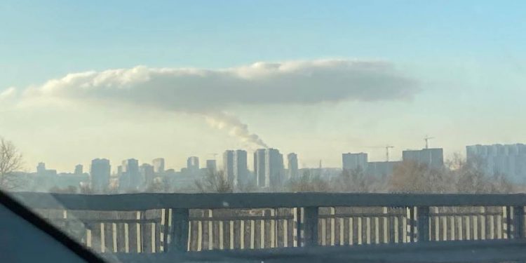 Рязанцы засняли образовавшийся над городом «гриб»