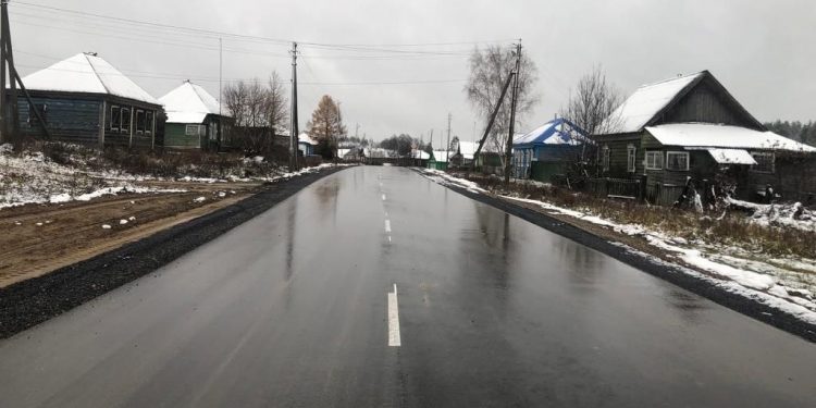 В Касимовском районе завершили ремонт участка дороги Гусь-Железный — Чаур