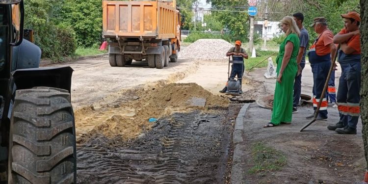 Депутат Рязанской гордумы Ворнакова проконтролировала ход ремонта дороги на улице Лизы Чайкиной