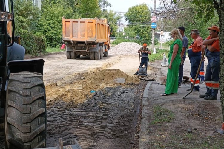 Депутат Рязанской гордумы Ворнакова проконтролировала ход ремонта дороги на улице Лизы Чайкиной