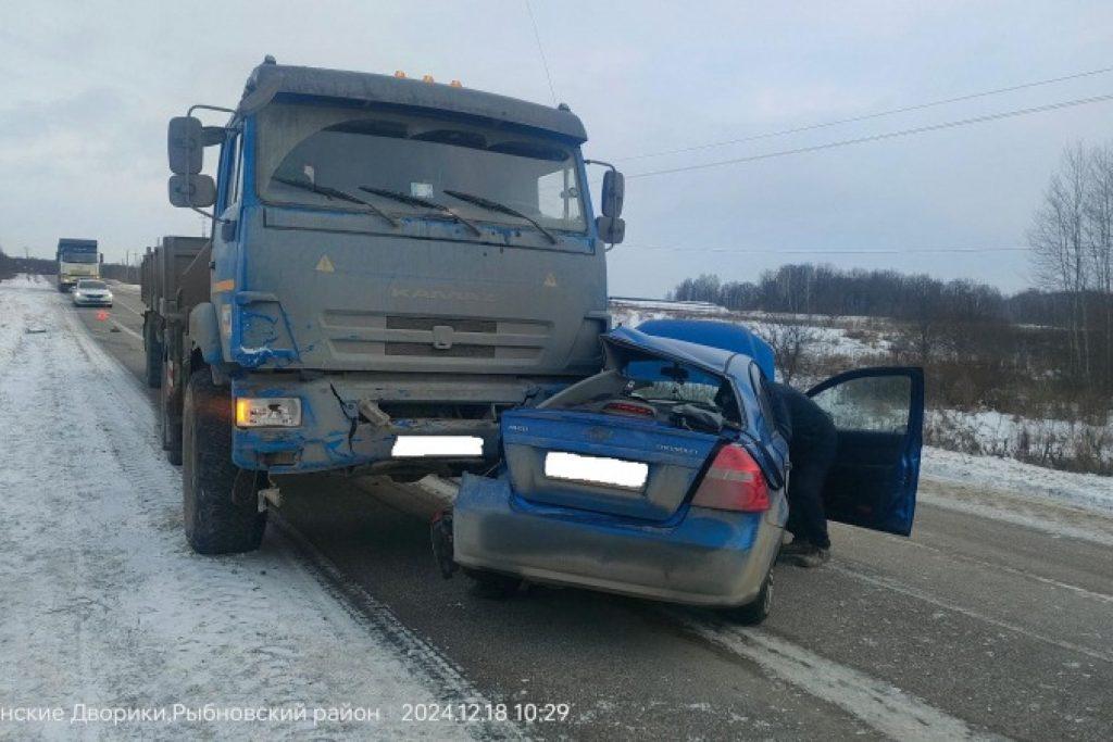 В ДТП в Рыбновском районе пострадал 58-летний водитель легковушки