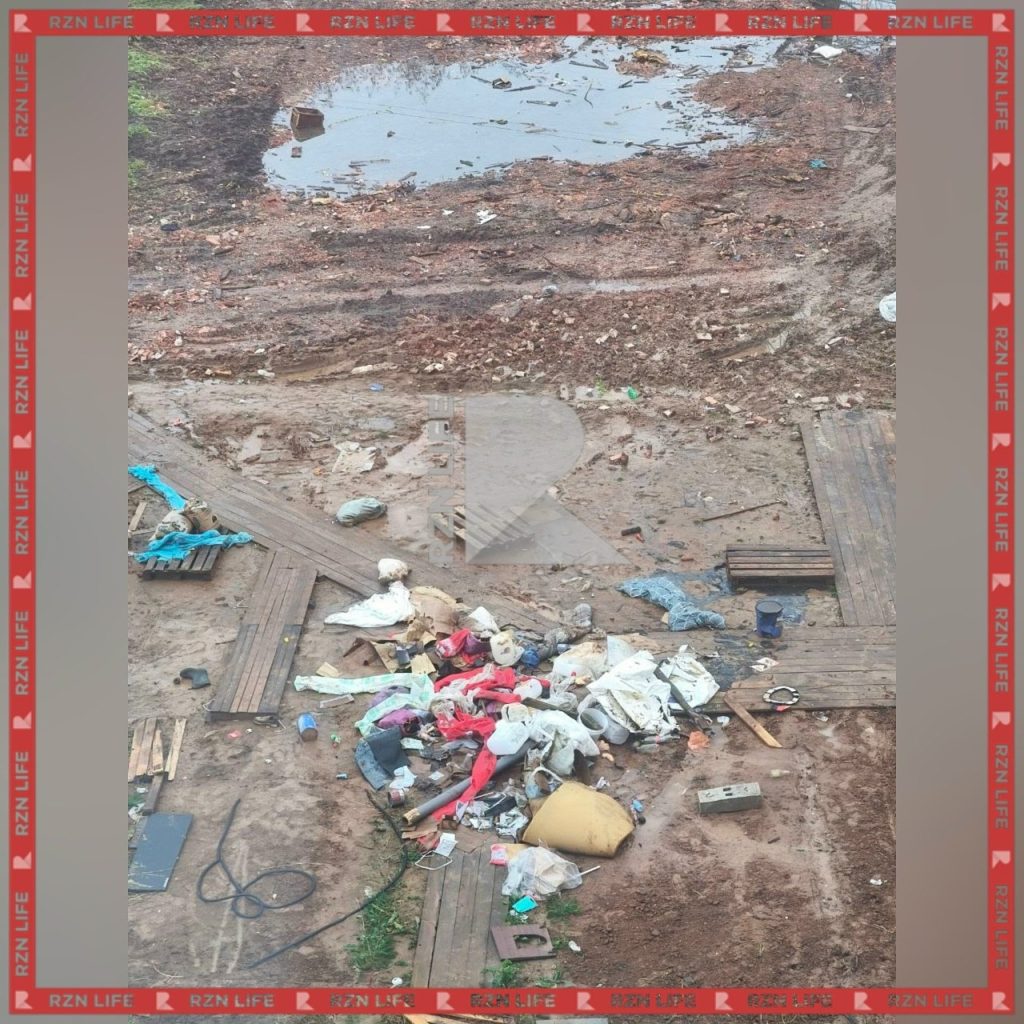 Рязанцы пожаловались на строительный мусор на улице Грибоедова