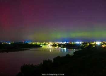 Над рязанским Касимовым засняли прлярное сияние