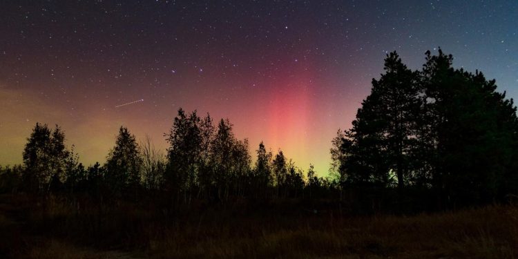 В Рязанской области запечатлели полярное сияние 29 сентября